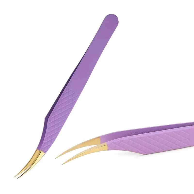 New 1Pc Eyelash Tweezers Anti-static Non-magnetic Professional Pincet 3D Eyelash Extension Tweezer 100% Closure Makeup Tool