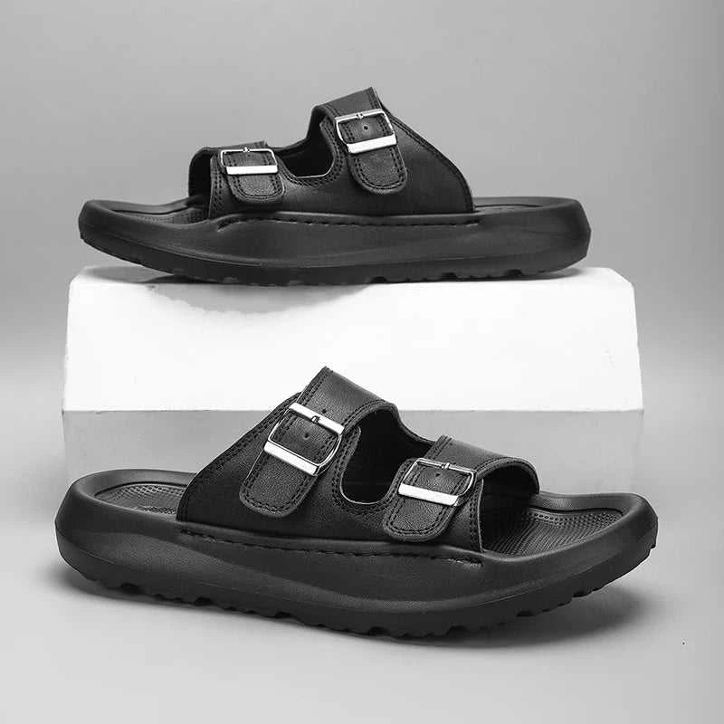 Italian Leather Double Buckle Cowhide Slippers for Men Hotel Beach Summer Shoes High Quality Slip on Light Flats Male Flip Flops The jack market .AU The jack market .AU Step Up Your Style: Trendy Shoes for Every Occasion! $ 90 14:193;200000124:100013888