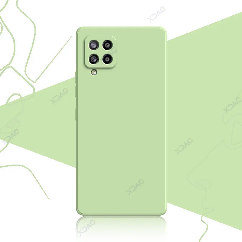 Samsung Luxury Soft Square Liquid Silicone Case - Ultimate Protection for Galaxy A22 4G & A42 5G