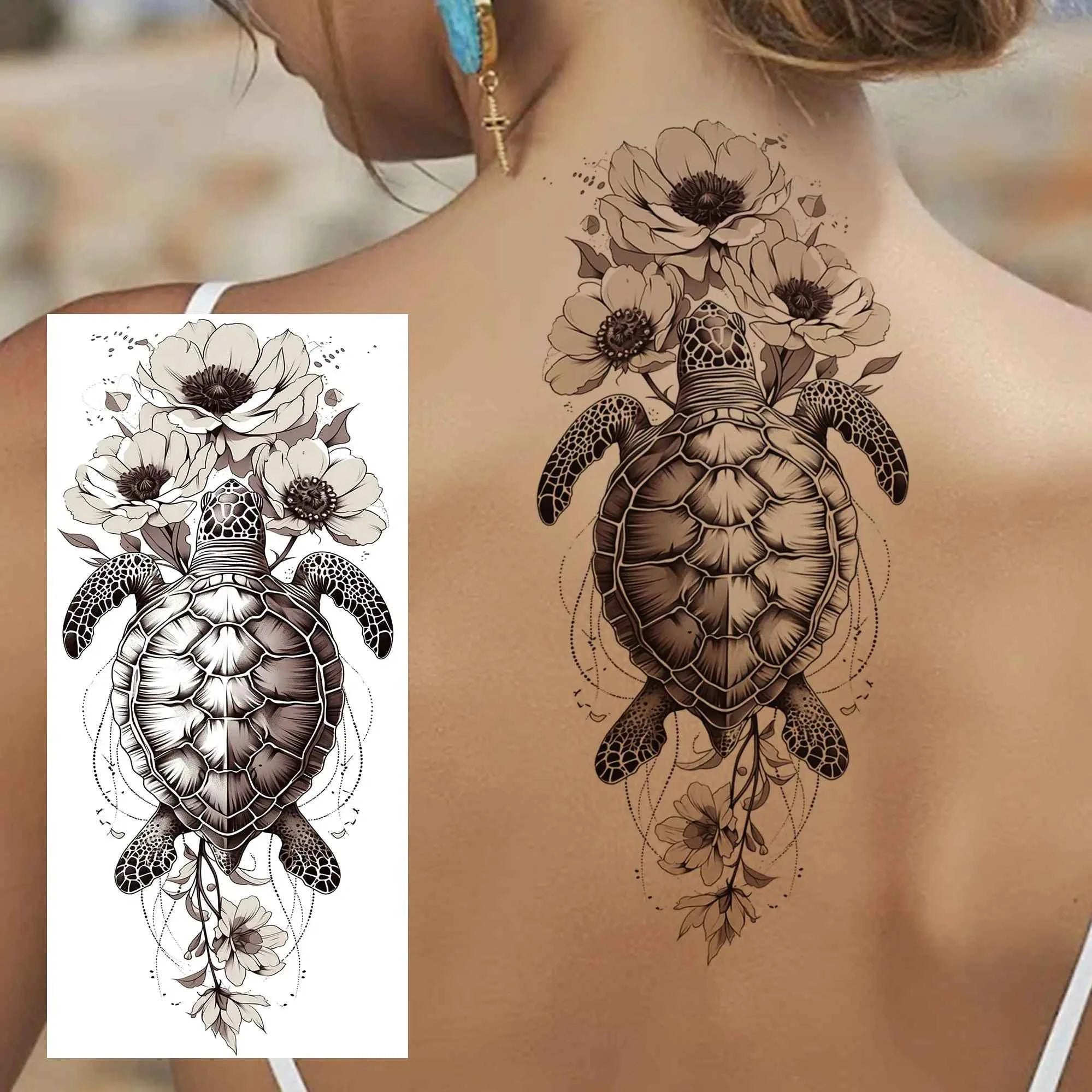 1 Sheet Flying Birds Flowers Book Temporary Tattoos For Women Waterproof Realistic Floral Animals Fake Tattoo Sticker Last Long