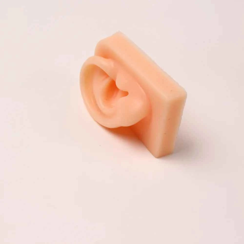 Soft Silicone Simulation Ear Nose Lip Tongue Models 3D Body Piercing Practice Parts for Piercing,Tattooing,Acupuncture Practice