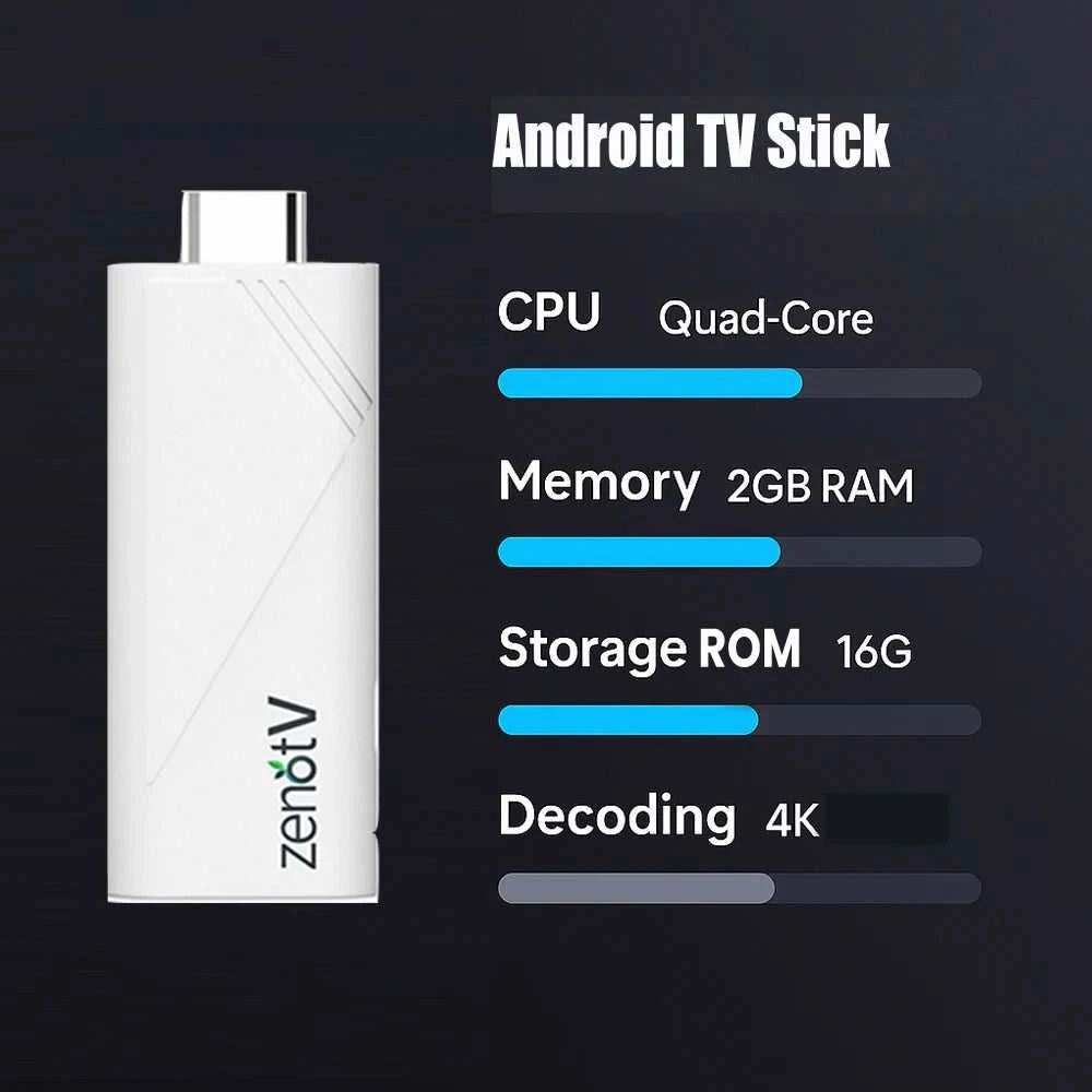 ZENOTV Android TV Stick Allwinner H313 4K 2.4G 5G Wifi 3D Voice Remote 16GB The jack market .AU The jack market .AU Accessories Electronics $ 81 14:193#2GB 8GB
