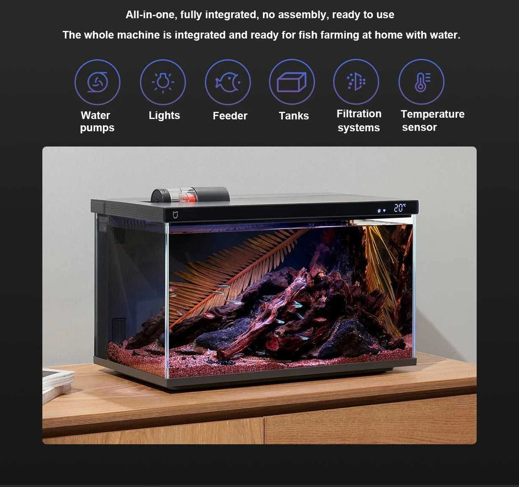 NEW MIJIA Smart Fish Tank MYG100 Work With Mijia APP Mobile Controlled Remote Feeding Smart Lighting System Light Aquarium20L The jack market .AU The jack market .AU Home $ 131 14:366#Add UK Adapter