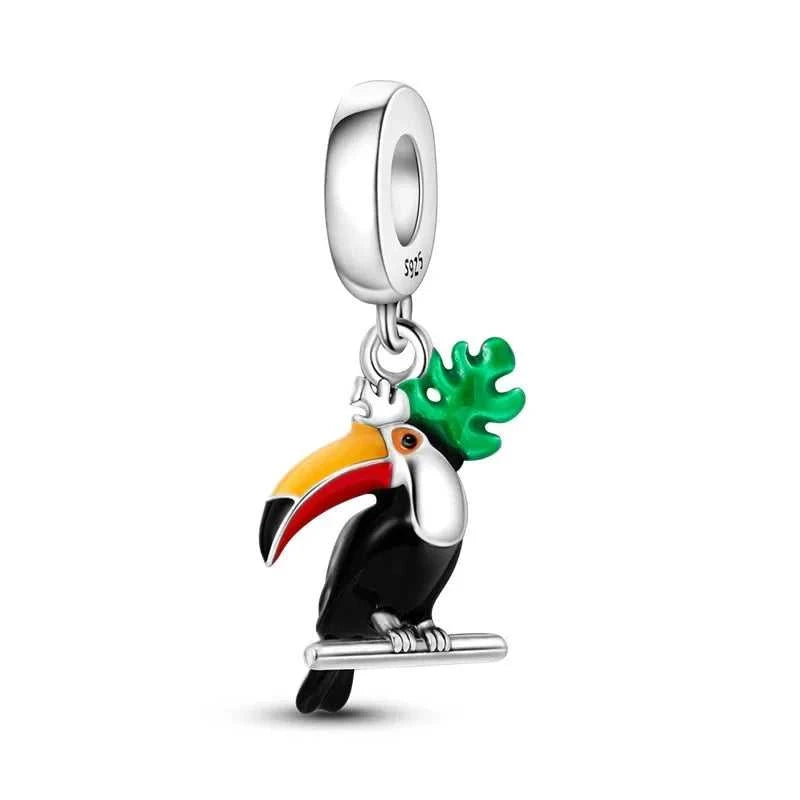 925 sterling silver owl flamingo woodpecker feather charms fit original bracelet charm bead necklace Diy female jewelry The jack market .AU The jack market .AU Jewellery & Chains $ 50 200000226:202006807#SMC6222