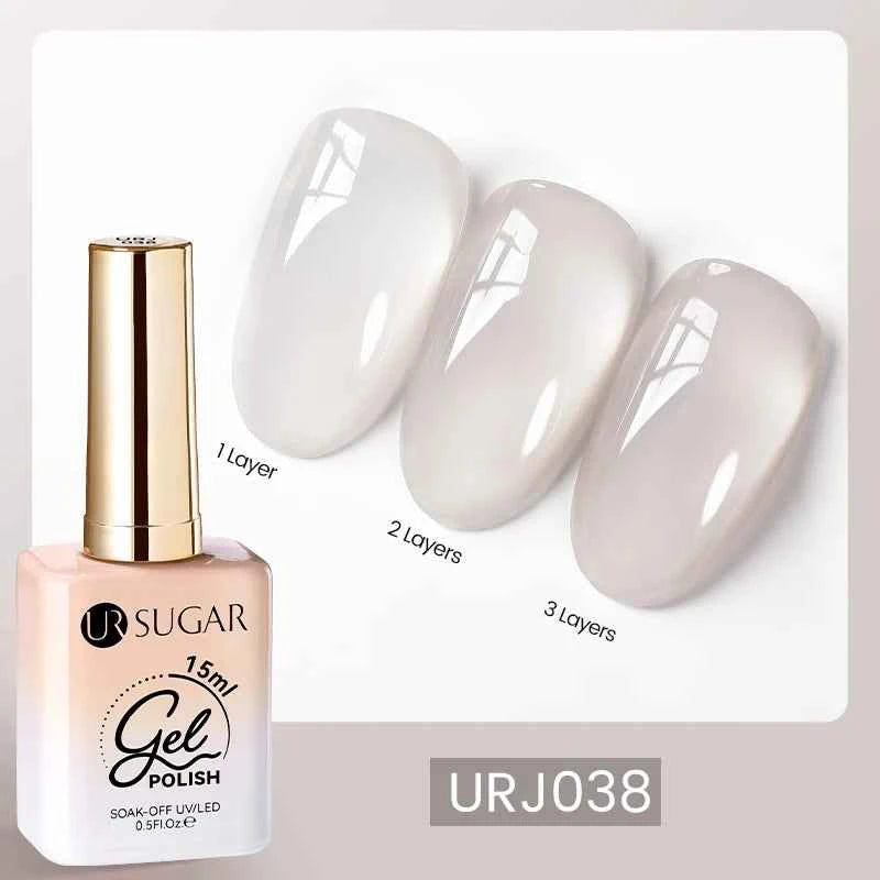 UR SUGAR 15ml  Autumn Winter Red Cat Magnetic Gel Nail Polish White Dopamine Nail Sparkling Glitter Soak Off UV LED for Manicure