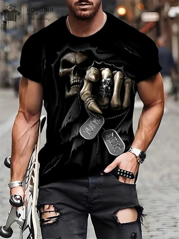 Men's Horror Skull Print T-Shirt 3D Print Vintage O-Neck Short Sleeve Fashion Oversized T-Shirts Men's Summer Street Clothing The jack market .AU The jack market .AU Men Fashion $ 25 14:771#P2TGL22WU;5:100014066
