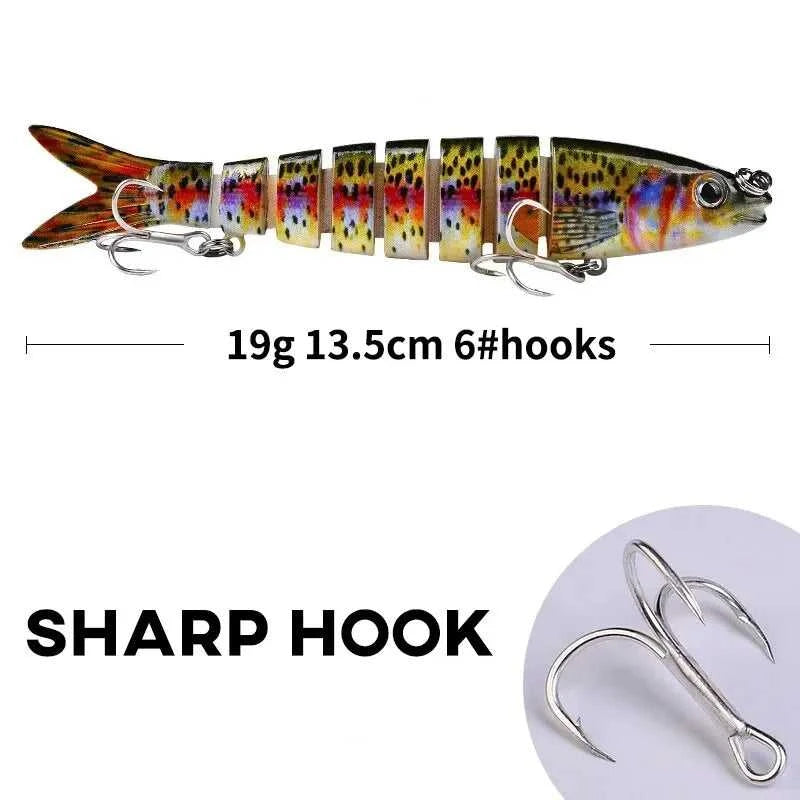 Multi Section Lure Bait Fish 13.5cm 19g Artificial Fishing Hard Bait For Dogfish Pike Perch Fake Swimbait Sea Fishing Pesca The jack market .AU The jack market .AU Fishing Gear $ 21 14:29#color 2