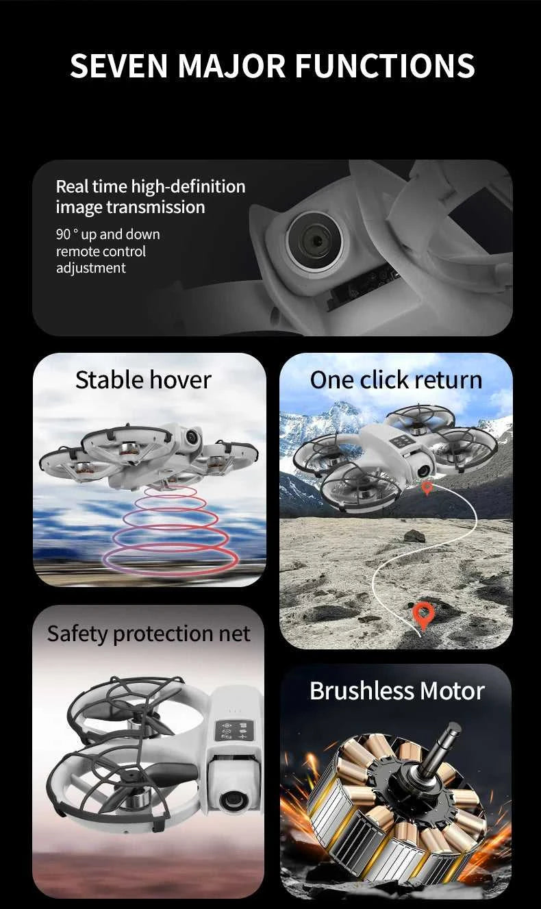 H36 Rc Drone 2.4G Real-time Transmission Glasses HD Camera FPV Brushless Drone Remote Control Aircraft Quadcopter Flying The jack market .AU The jack market .AU $ 131 14:691#Gray H36 VR