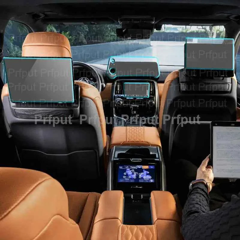 Tempered glass screen protector for LEXUS LX600  2023 Car Infotainment Navigation Display Rear-seat entertainment TV