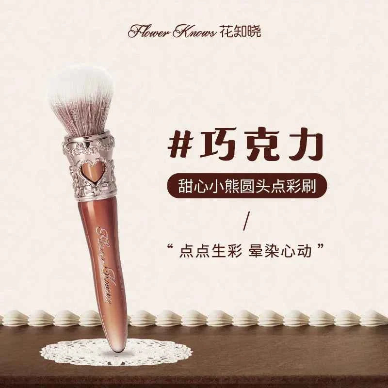 Flower KnowShell Jewel Butterfly Blush Brush - Cloud-Shaped Angled Bristles for Flawless Application