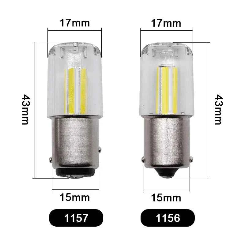 1X P21W BA15S LED 1156 BAY15D 1157 P21/5W LED Bulb COB Car LED Turn Signal Light Brake Reverse Lamp DRL 12V 24V Red White Yellow