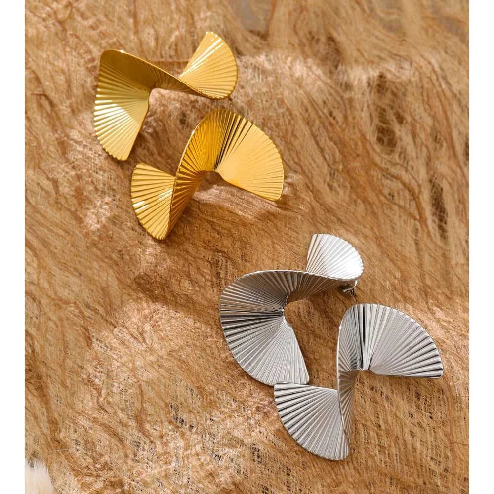 Yhpup Statement Stainless Steel Metal Twist Gold Color Geometric Stud Earrings Fashion Temperament Waterproof Jewelry Wholesale The jack market .AU The jack market .AU Jewellery & Chains $ 52 200001034:361181#YH3093A Steel