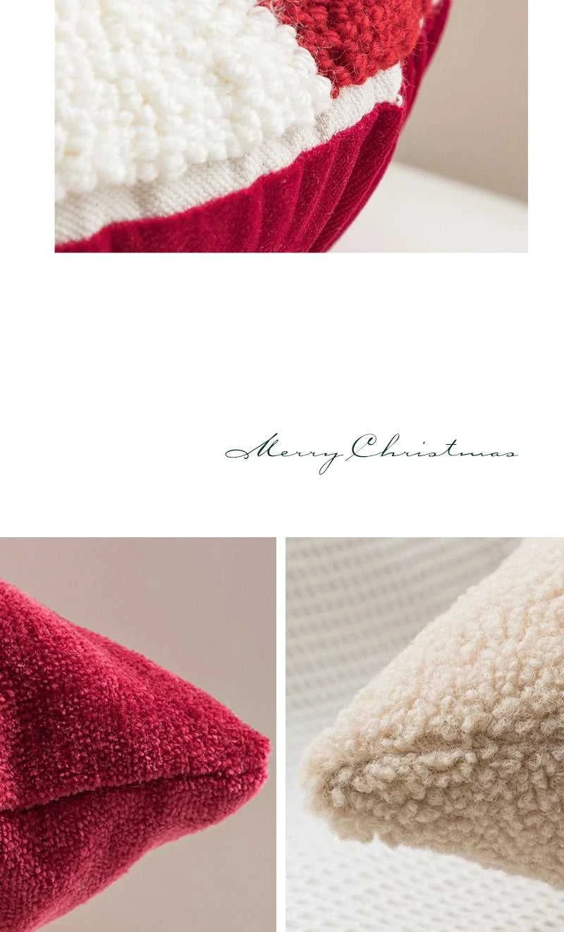 Beige Heart Tree Sugar Christmas Cushion White Red Pillow Cover for Home Decoration Soft Chenille Plush Tufted Emboridered The jack market .AU The jack market .AU Home $ 43 14:201619812#Love