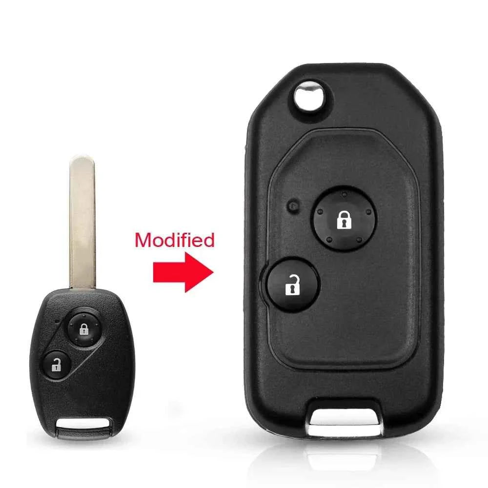 KEYYOU New Modified Car Key For Honda Accord Civic CRV Pilot 2007 2008 2009 2010 2011 2012 2013 Remote 2/3/4 Button Flip Folding