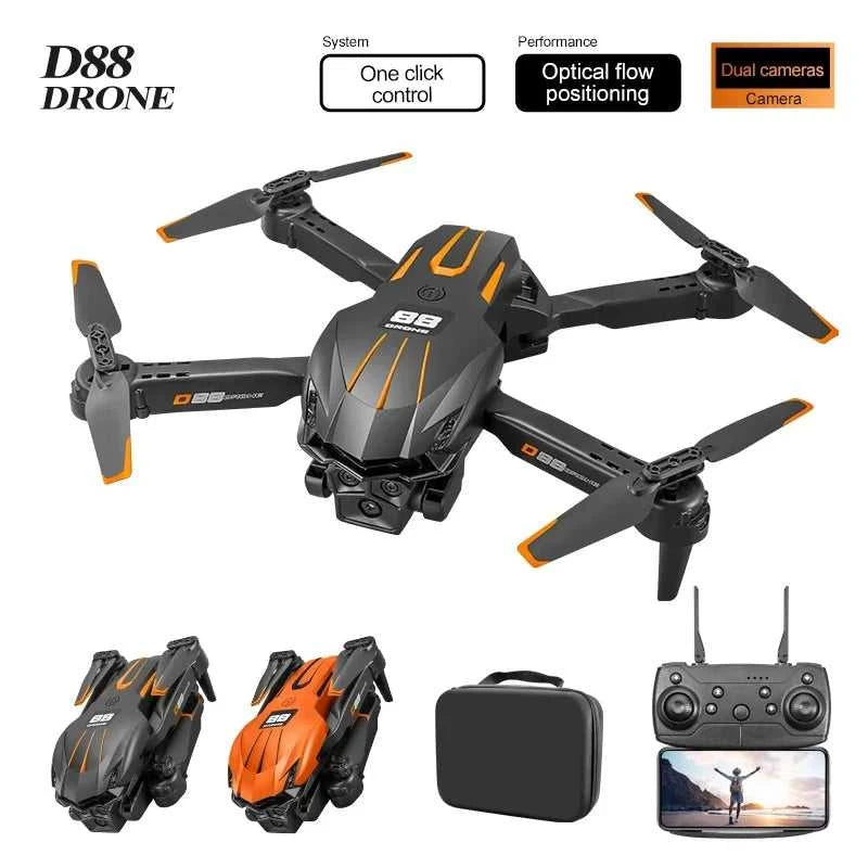 2026 New D88 Drone 8K HD Dual Cam Professional Aerial Photography Optical Flow Hovering Gesture Shoot Folding Quadcopter VR The jack market .AU The jack market .AU Drones $ 92 14:29#Black Dual 8K-1B