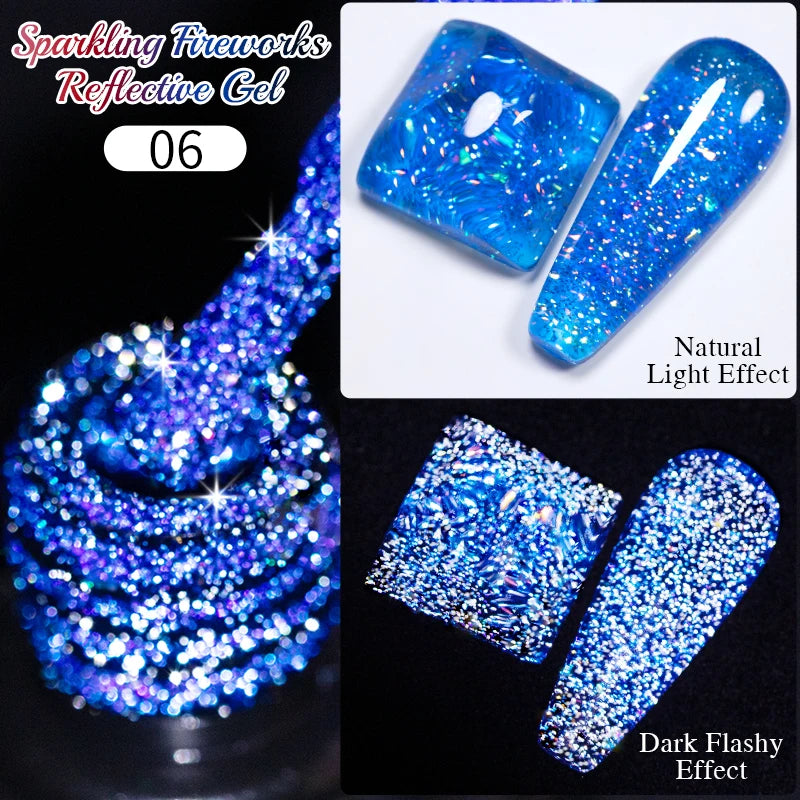 PUENTE Cat Eye Magnetic Gel Nail Polish - Vibrant Starry Galaxy Effect, Soak Off UV, 7.5ML