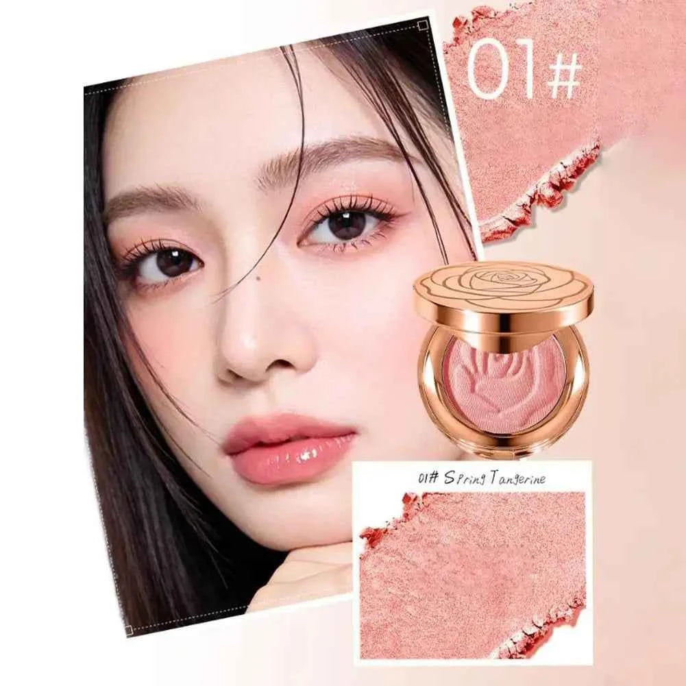 Radiant Rose 3-in-1 Blush Palette – Shiny & Matte Finishes for a Bright, Lasting Glow