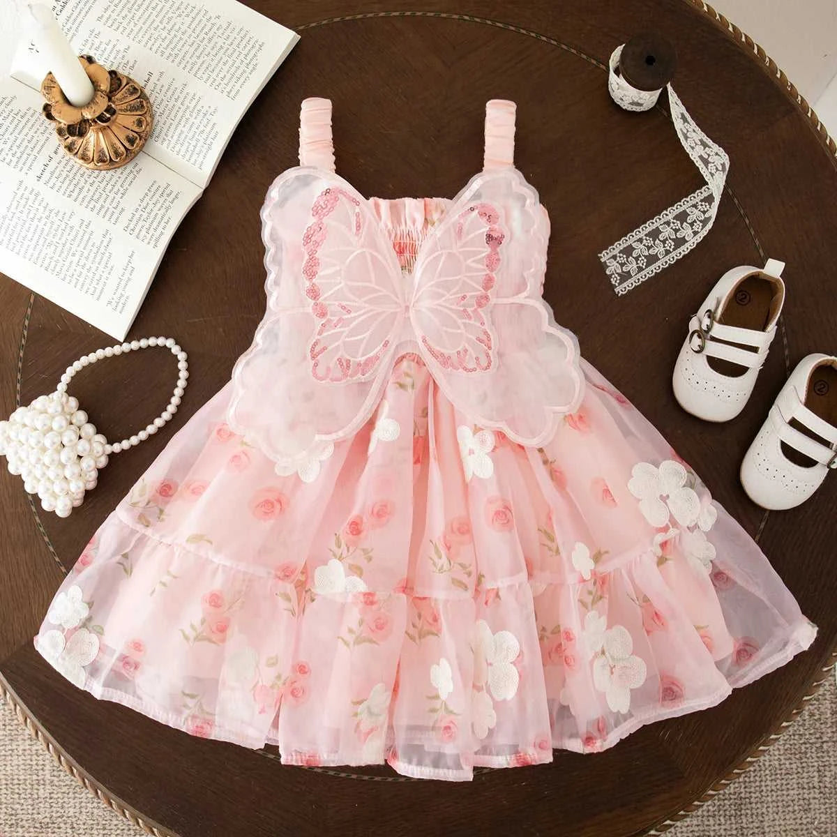 (0-3) Baby Girl Dress Summer Baby Girl Flower Embroidery Butterfly Wings Beach Strap Chiffon Princess Dress The jack market .AU The jack market .AU Mum & Kids: Essential Products for Every Family $ 29 14:1052;200000463:200169197#10(18-24M)
