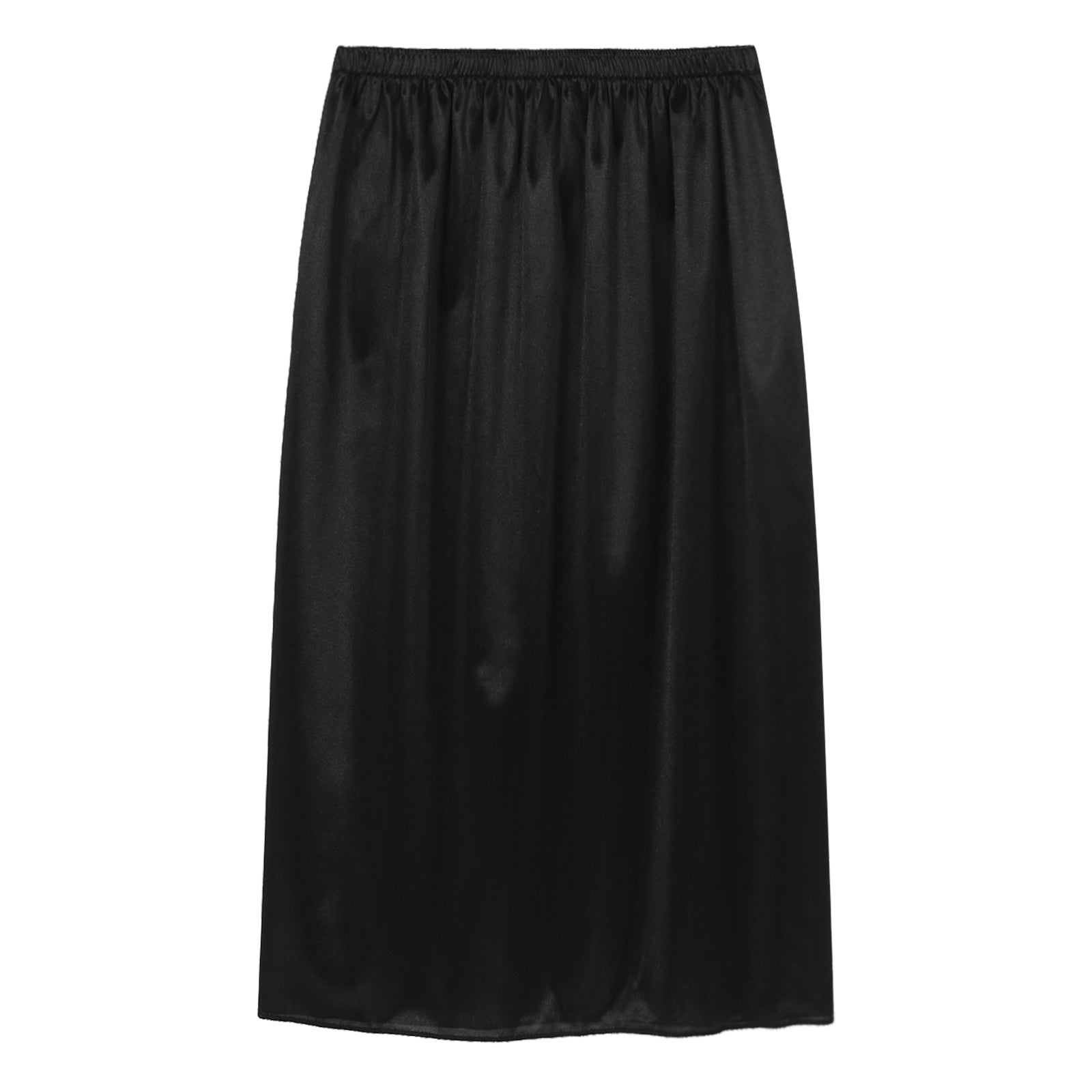Womens Petticoat Skirt Solid Half Slip Underskirt Summer Elastic Waist Inner Lining Midi Skirt Long Underskirt for Party Dress