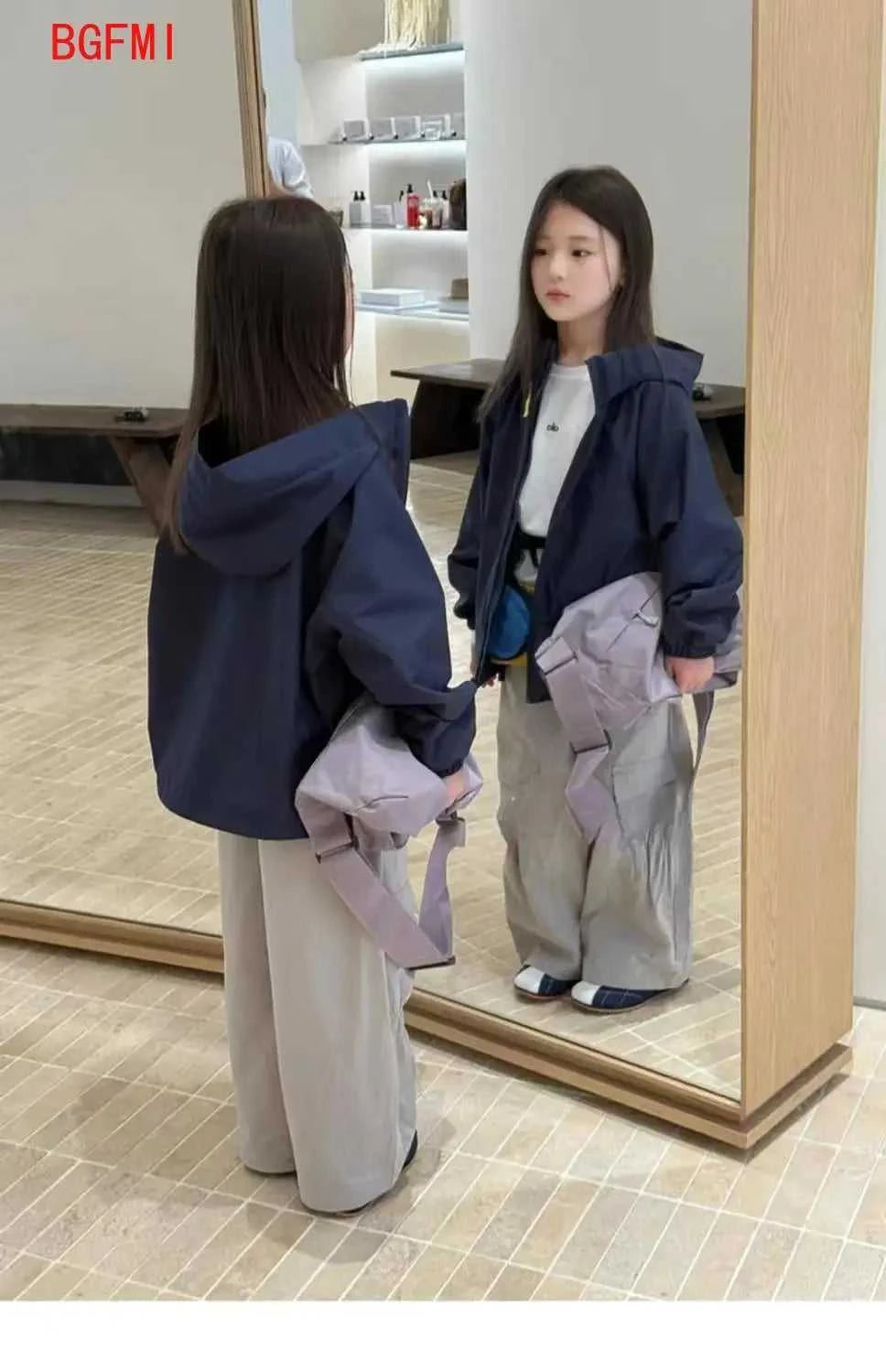 4-12Y Children's Navy Blue Spring Autumn Coat 2025 New Style Soft Windproof jackets for Girls Teenager Casual Loose Hooded Top The jack market .AU The jack market .AU Mum & Kids: Essential Products for Every Family $ 45 14:1063;200000463:200004191#120cm(for 105-115cm)