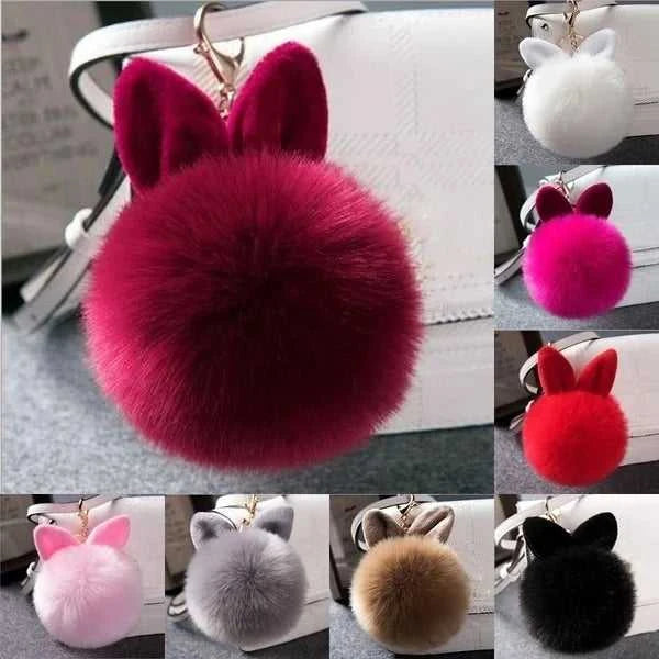 Furry Rabbit Ear Furry Ball Keychain Cute Rabbit Ear Plush Pendant Faux Fur Furry Rabbit Ear Bag Accessory Car Hanging Accessory The jack market .AU The jack market .AU Jewellery & Chains $ 47 14:1202#Brown