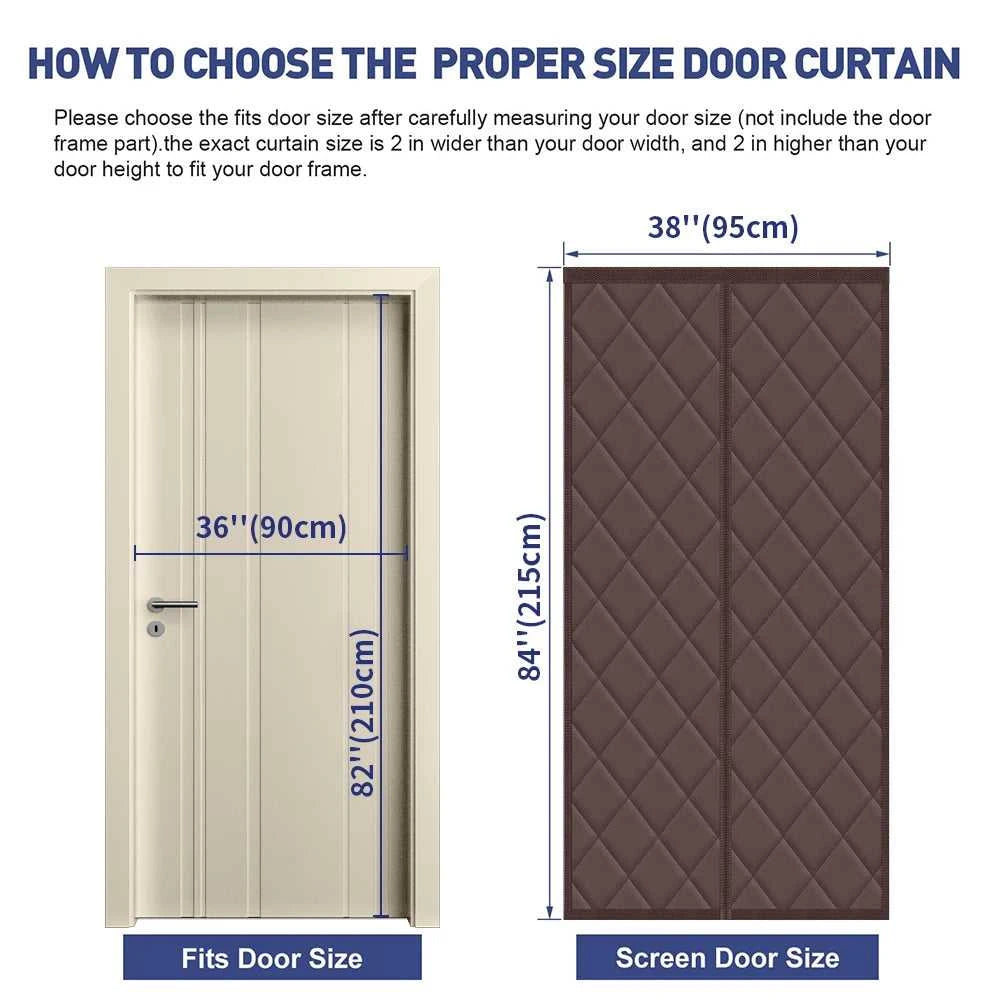 Thermal Insulated Door Curtain Magnetic Insulated Door Covers for Winter Door Blanket Thicken Cotton Insulation Doors Screen The jack market .AU The jack market .AU Home $ 87 14:10#Brown 80x205cm