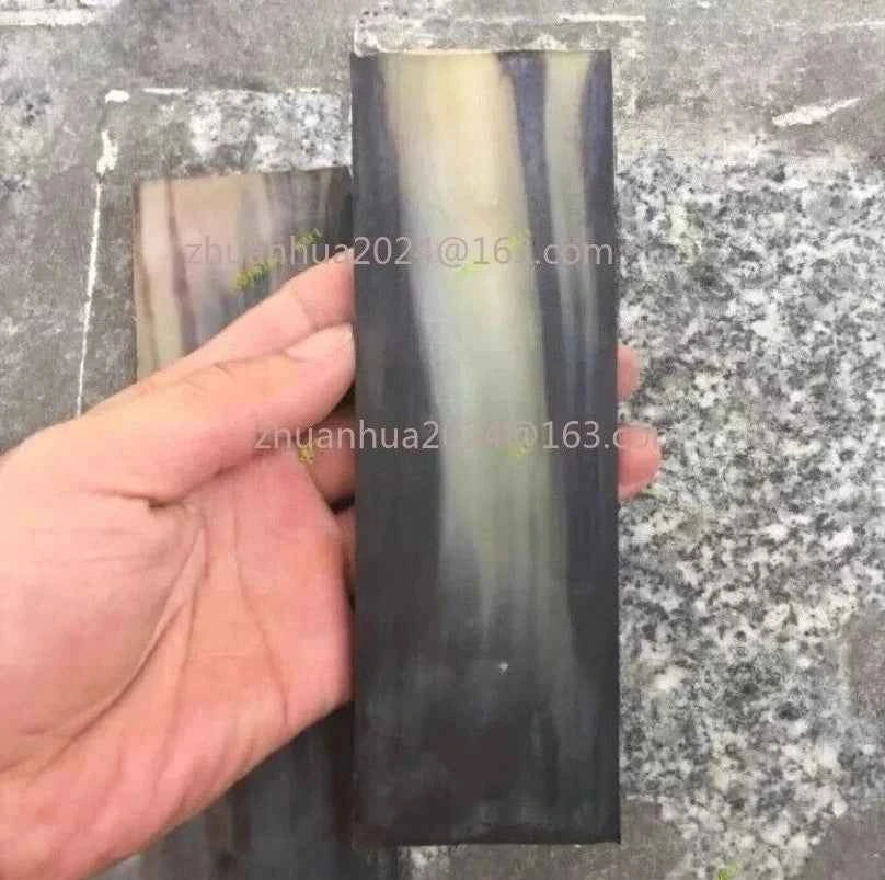 1pc Natural Flower Sheep Horn Sheet Knife Blanks Plate Scales Handle Material DIY