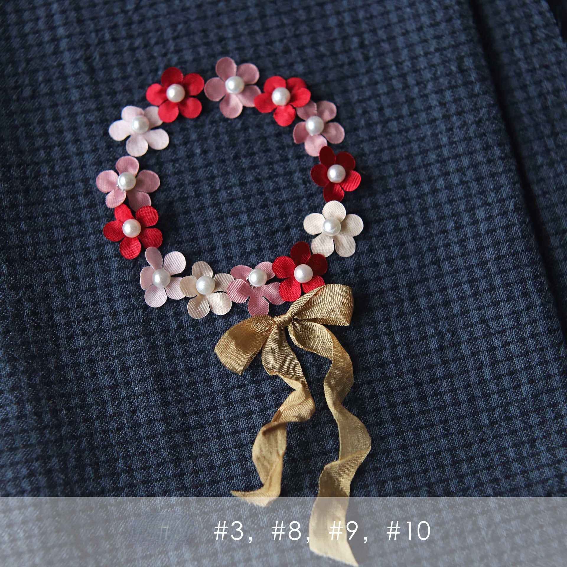 100pcs 12mm Mini Imitation Pearl Satin Flowers for DIY Wedding Dress Baby Doll Clothes Hairpin Handmade Sewing DIY Craft Decor