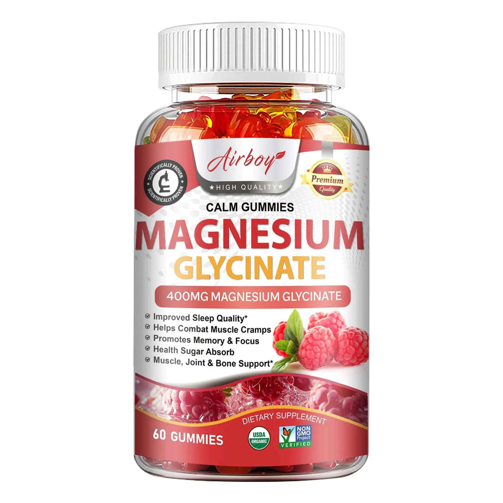 Magnesium Glycinate Gummies - Stress Relief, Sleep Support & Focus - 120 Count