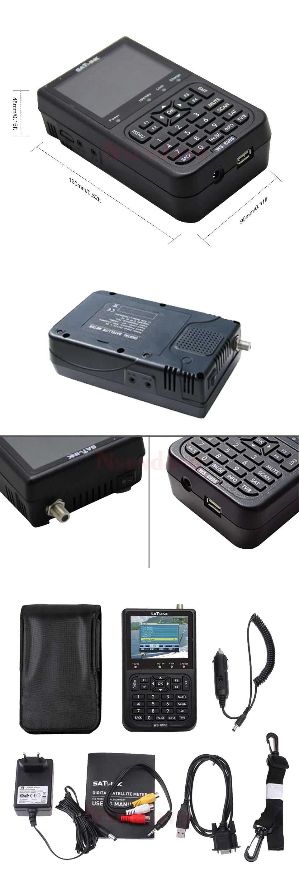 Satlink WS6906 3.5 inch LCD DVB-S Digital Satellite Signal Finder Meter DVB S Digital Satellite Full FTA Finders WS 6906 WS-6906 The jack market .AU The jack market .AU Accessories Electronics $ 138 14:193;200009209:201484779#AU plug