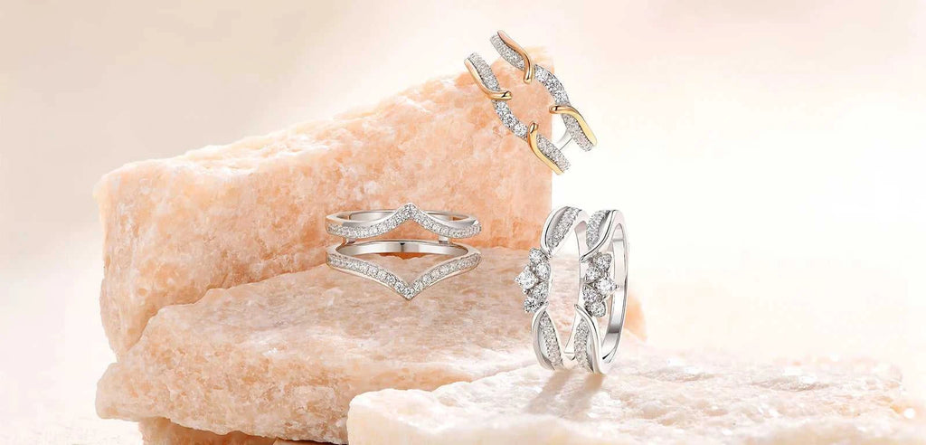 Newshe Genuine 925 Sterling Silver Romantic Rose Gold Guard Enhancer Rings for Engagement Cubic Zircon Wedding Band Jewelry The jack market .AU The jack market .AU Jewellery & Chains $ 116 200000369:200000289;200007763:201336100