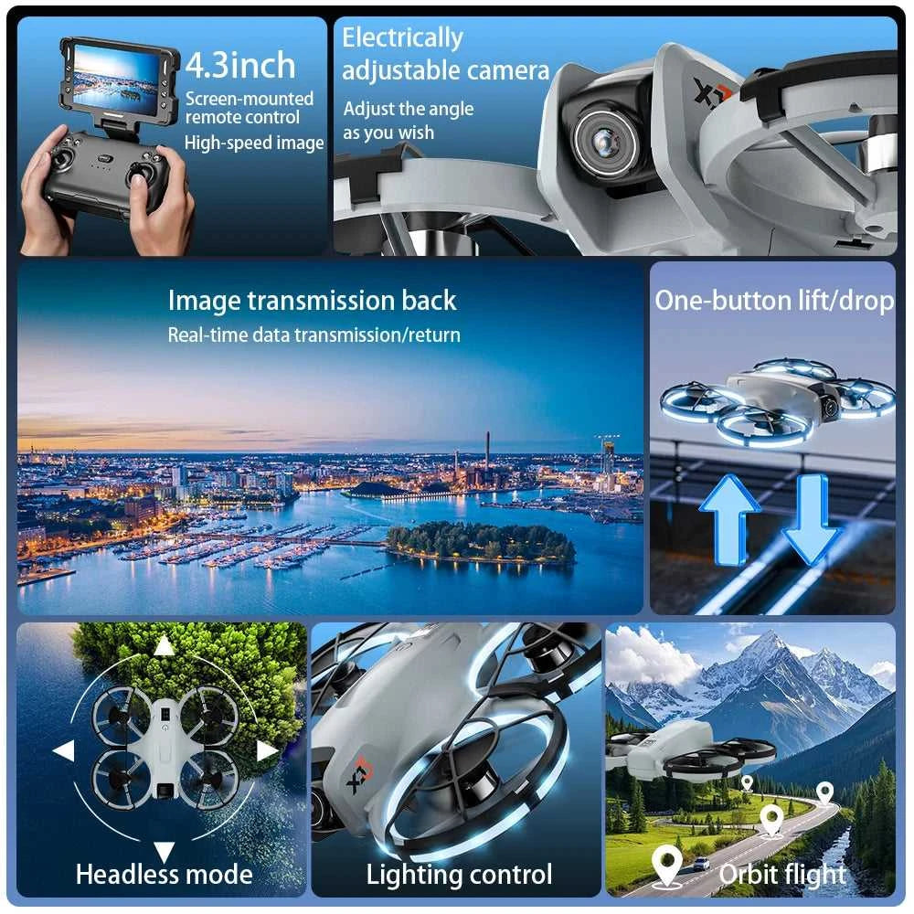 HD drone with dual cameras, headless mode design, 360° stunt flip, user friendly for outdoor travel. The jack market .AU The jack market .AU Drones $ 125 14:193#XJ3-A-4.3-GY-1B