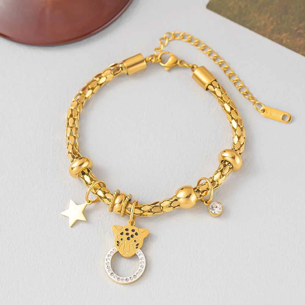 Hamsa Hand of Fatima Evil Eye Charm Bracelet For Women Gold Color Stainless Steel Wrist Chains Luxury Jewelry Birthday Gifts The jack market .AU The jack market .AU Jewellery & Chains $ 53 200000639:1436#16-22 cm;200001034:361181#Style A