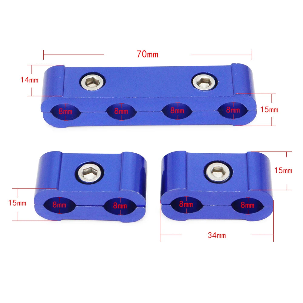 3pcs Car Spark Plug Electrical Wire Clamp Kit For 8mm 9mm 10mm Purple Black Red Golden Silver Blue Green