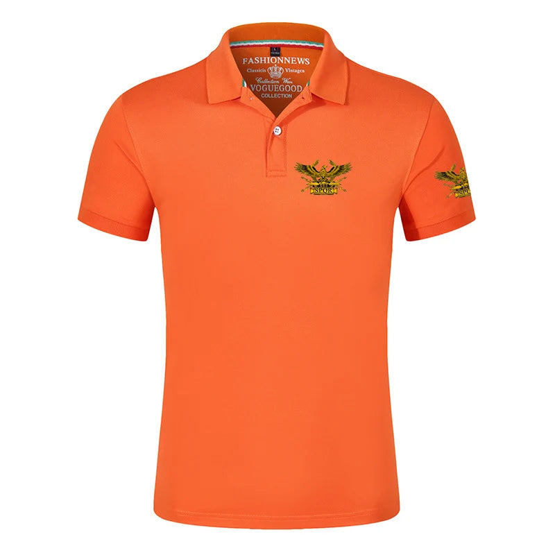 2024 New SPQR Roman Gladiator Imperial Golden Eagle Printed Summer Casual Polo Shirts Men Summer Short Sleeves T-shirts Tops