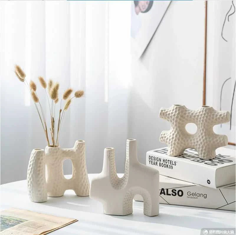 Nordic Decoration Home Flower Vase Black and White Art Ceramic Vase Minimalism Dried Flower Arrangement Accessories B&B Ornament The jack market .AU The jack market .AU Home $ 51 14:200006155#1pcs