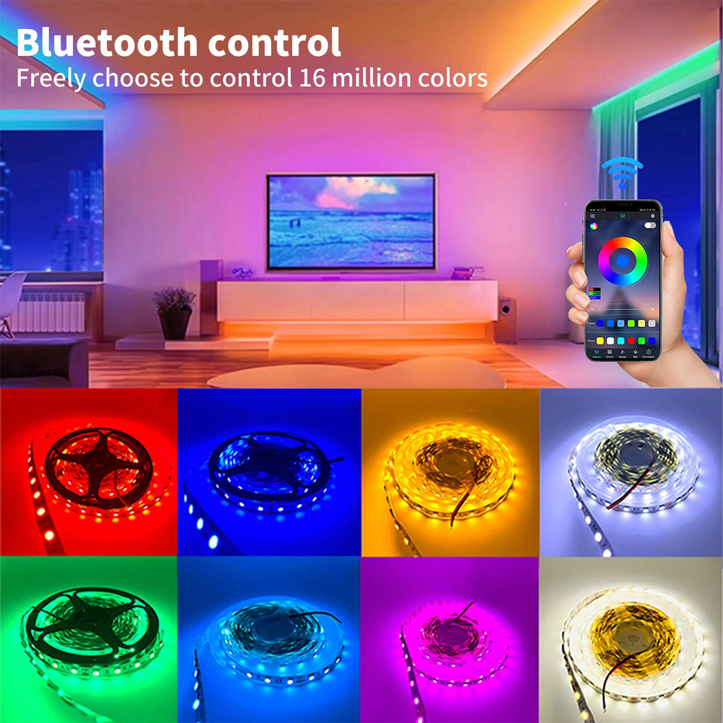 1-30M 5V USB Bluetooth LED Strip Light SMD 5050 5V RGB Flexible LED Strip Bluetooth APP Control Color Change For TV background The jack market .AU The jack market .AU Home $ 56 136:9131278654#24key IR controller;380:6286#20 m