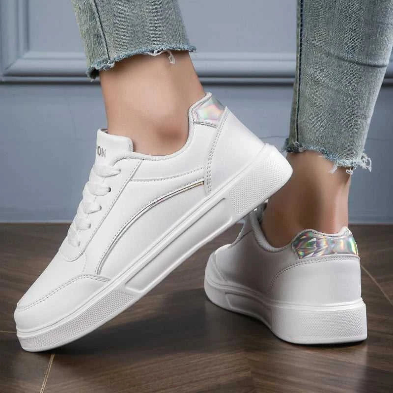 Hot Sell Women's Shoes Lightweight Casual Shoes Fashion Walking Shoes White Lace-up Sneakers Plus Size Platform Vulcanized Shoe The jack market .AU The jack market .AU Step Up Your Style: Trendy Shoes for Every Occasion! $ 73 14:193#White Silver;200000124:200000337