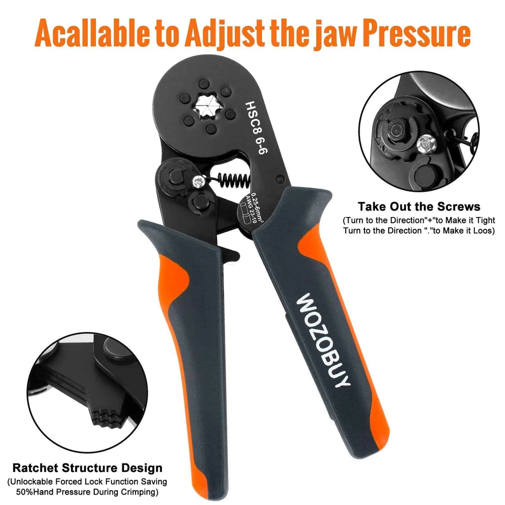 Wire Stripper Ferrule Crimping Tool HSC8 6-4/6-6 Electrical Crimper Plier For Wire End Crimp Tube Terminals Electrical Circuit