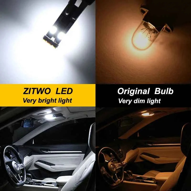 ZITWO 9Pcs Car Indoor Lamp For Honda Civic 8 MK8 8th Generation 2006 2007 2008 2009 2010 2011 LED Bulb Interior Plate Light Kit