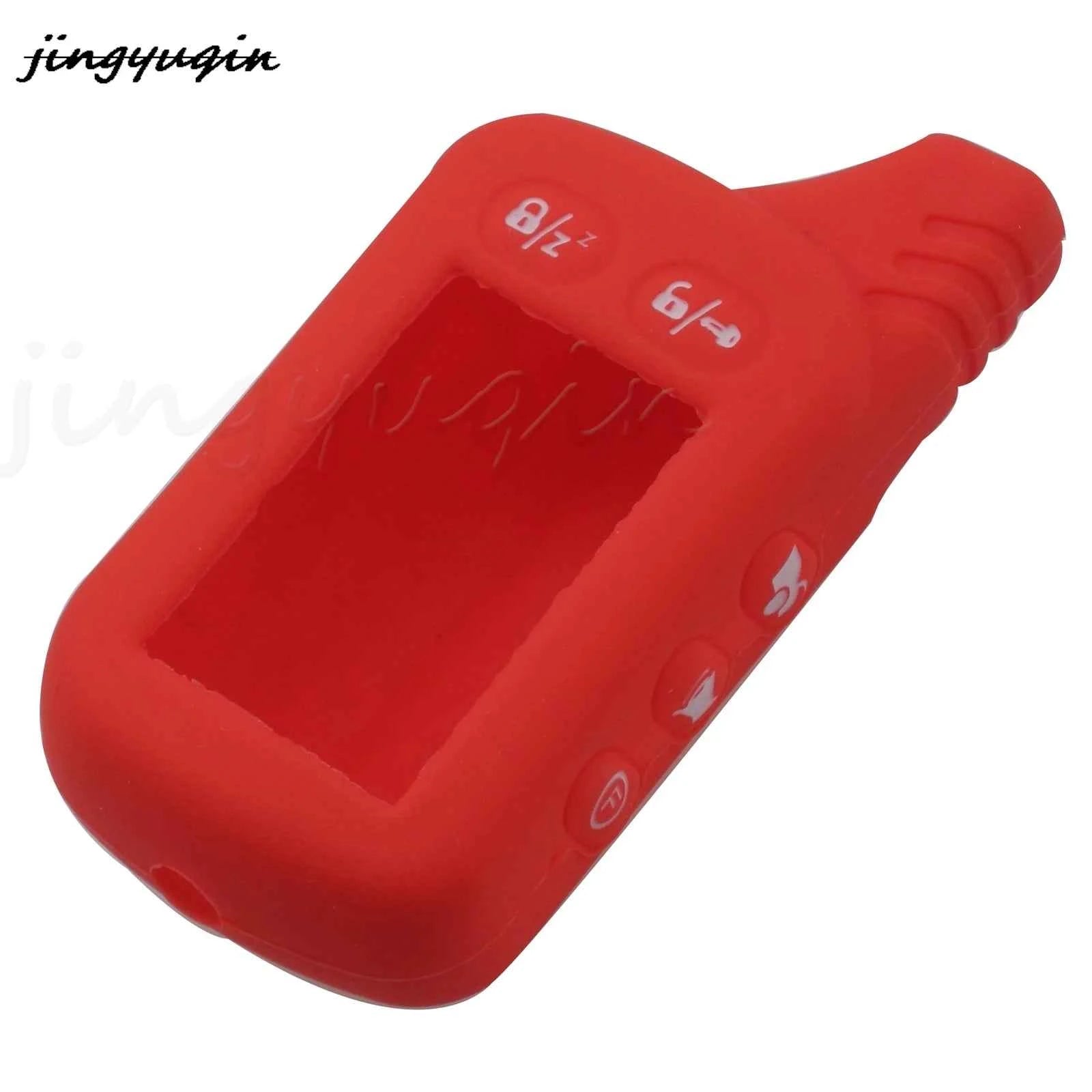 jingyuqin Silicone Key Case For Tomahawk TZ9030 TZ9020 TZ9031 TZ7010 Scher-khan Two Way Car LCD Alarm Remote Keychain Cover