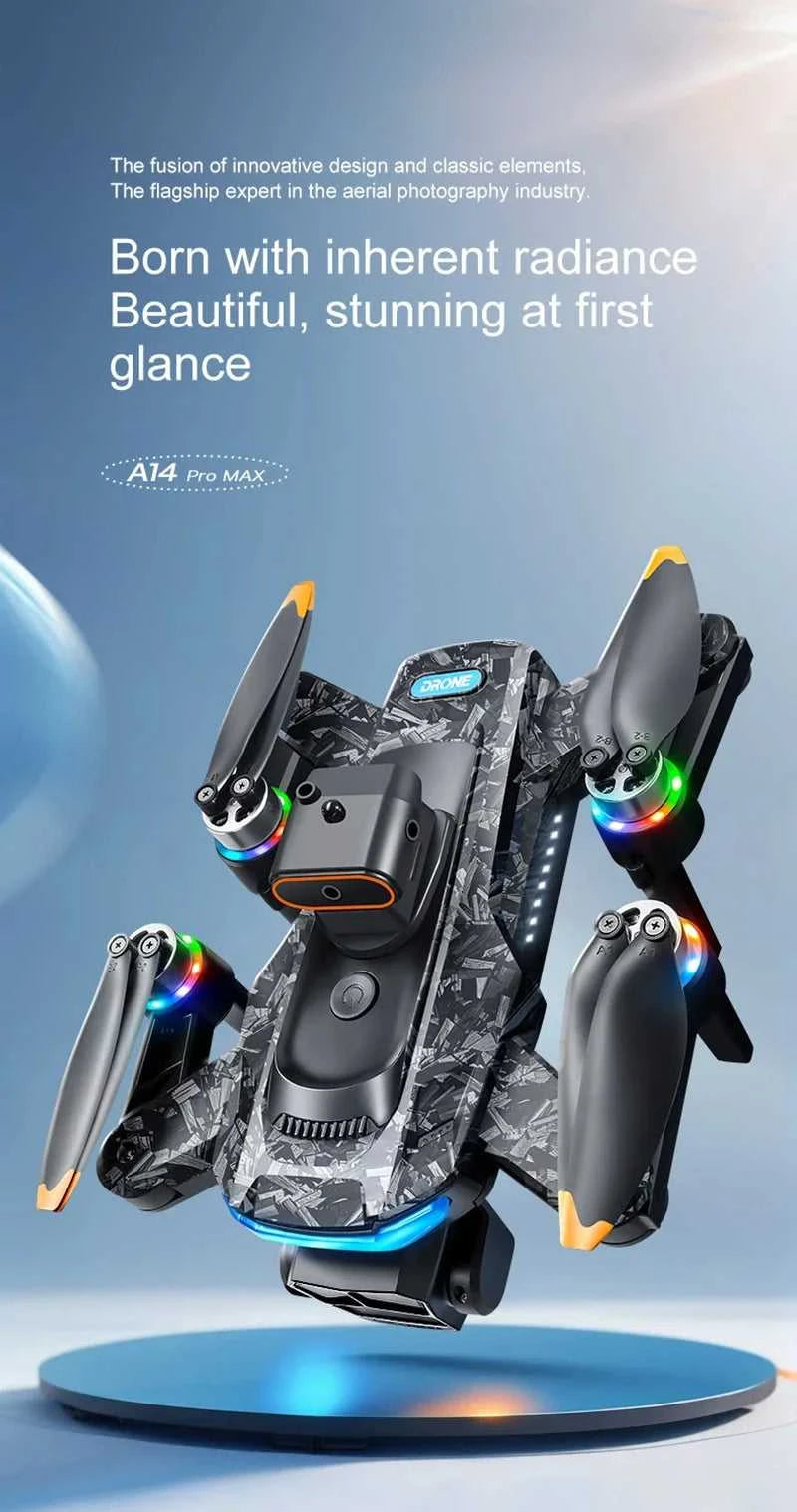 Drone A14Pro Max 8K HD Three Camera Brushless Optical Flow Obstacle Avoidance Foldable Quadcopter UAV 4.5-inch Large Screen Toys The jack market .AU The jack market .AU Drones $ 48 14:10#Only Parking Apron
