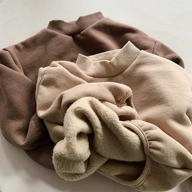 Winter New Baby Fleece Sweatshirt Boys Girls Solid Warm Pullover Plus Velvet Thick Toddler Casual Versatile Tops Kids Clothes The jack market .AU The jack market .AU Mum & Kids: Essential Products for Every Family $ 39 14:365458;200000463:200004191#110 for 4T