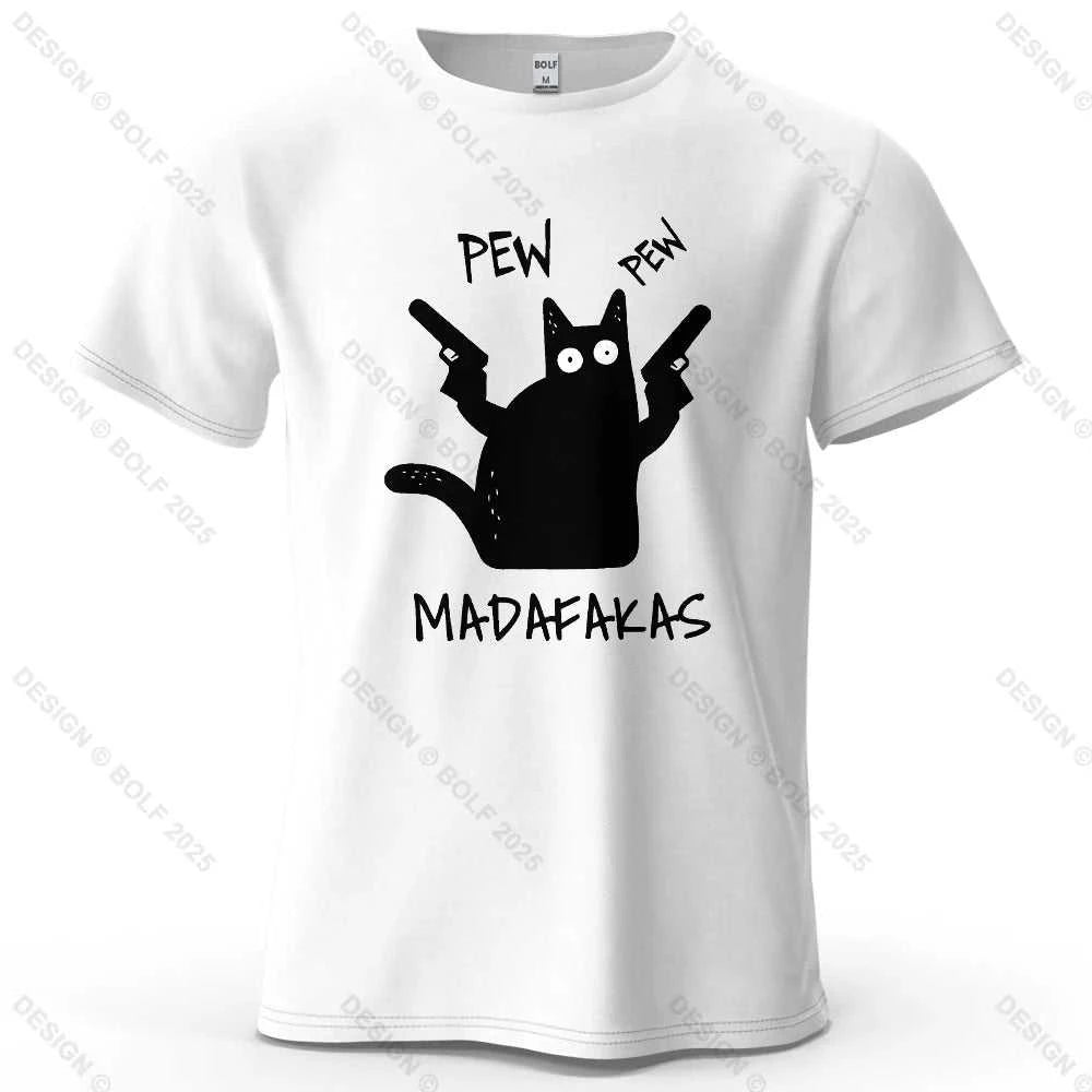 Cool Cat Funky Printed Men's T-Shirt 100% Cotton Oversized Humorous Graphic Tees for Women Tops Tees Casual Streetwear The jack market .AU The jack market .AU Men Fashion $ 31 14:200002984#Wine Red;5:361385