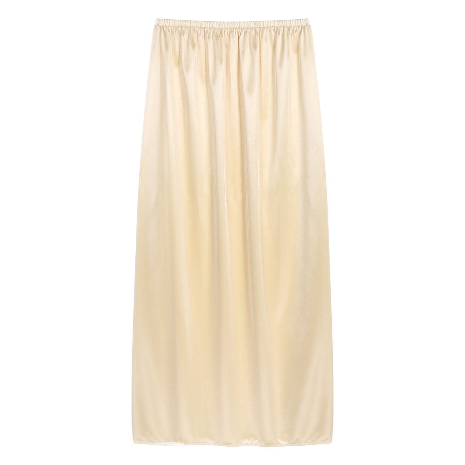 Womens Petticoat Skirt Solid Half Slip Underskirt Summer Elastic Waist Inner Lining Midi Skirt Long Underskirt for Party Dress