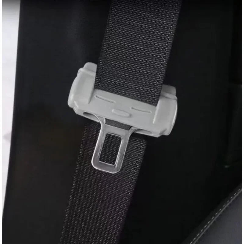 1pc Car'S Mounted Silicone Seat Belt Buckle Protective Cover Safety Belt Protective Strips Collision Avoidance Interior Supplies