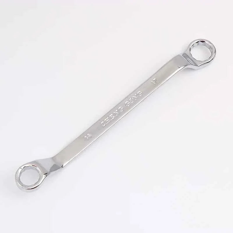 Multifunctional Double-ended Offset Ring Spanner - Heat Treated Hardened Box End Wrench for Auto Repair