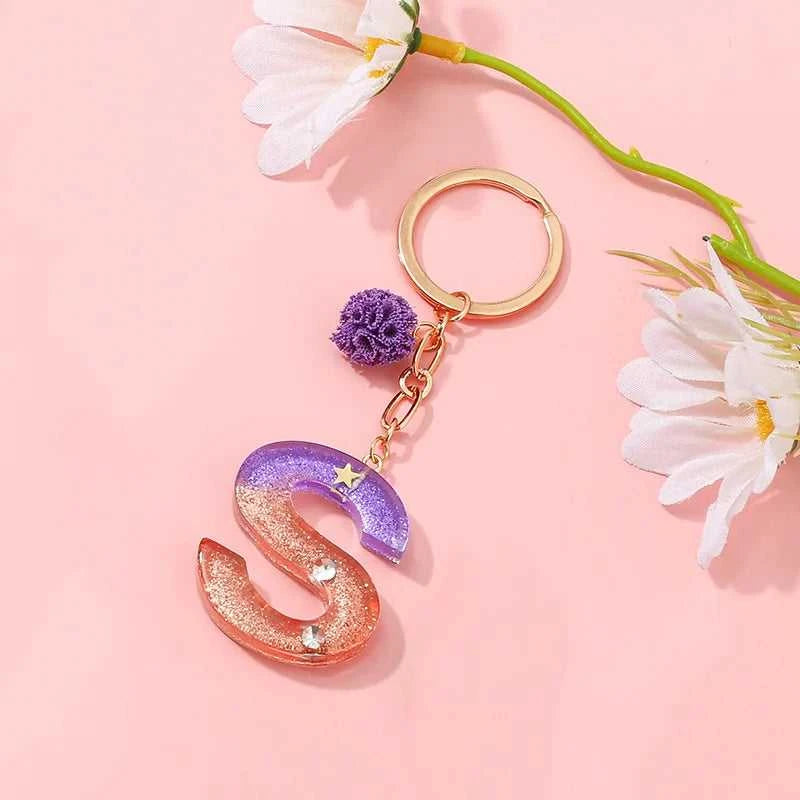 BAOPON Pink Purple Pompom Letter Keychain English Alphabet Keyring For Women Men Jewelry Accessories Wholesale Special Offer The jack market .AU The jack market .AU Jewellery & Chains $ 46 14:193#102