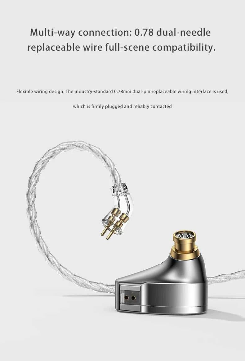 WGZBLON BLON BOOK 10MM + 6MM Dual Dynamic Driver HiFi in-Ear Earphones with High-Purity Silver-Plated Cable The jack market .AU The jack market .AU Accessories Electronics $ 82 14:10#Silver 3.5 No MIC
