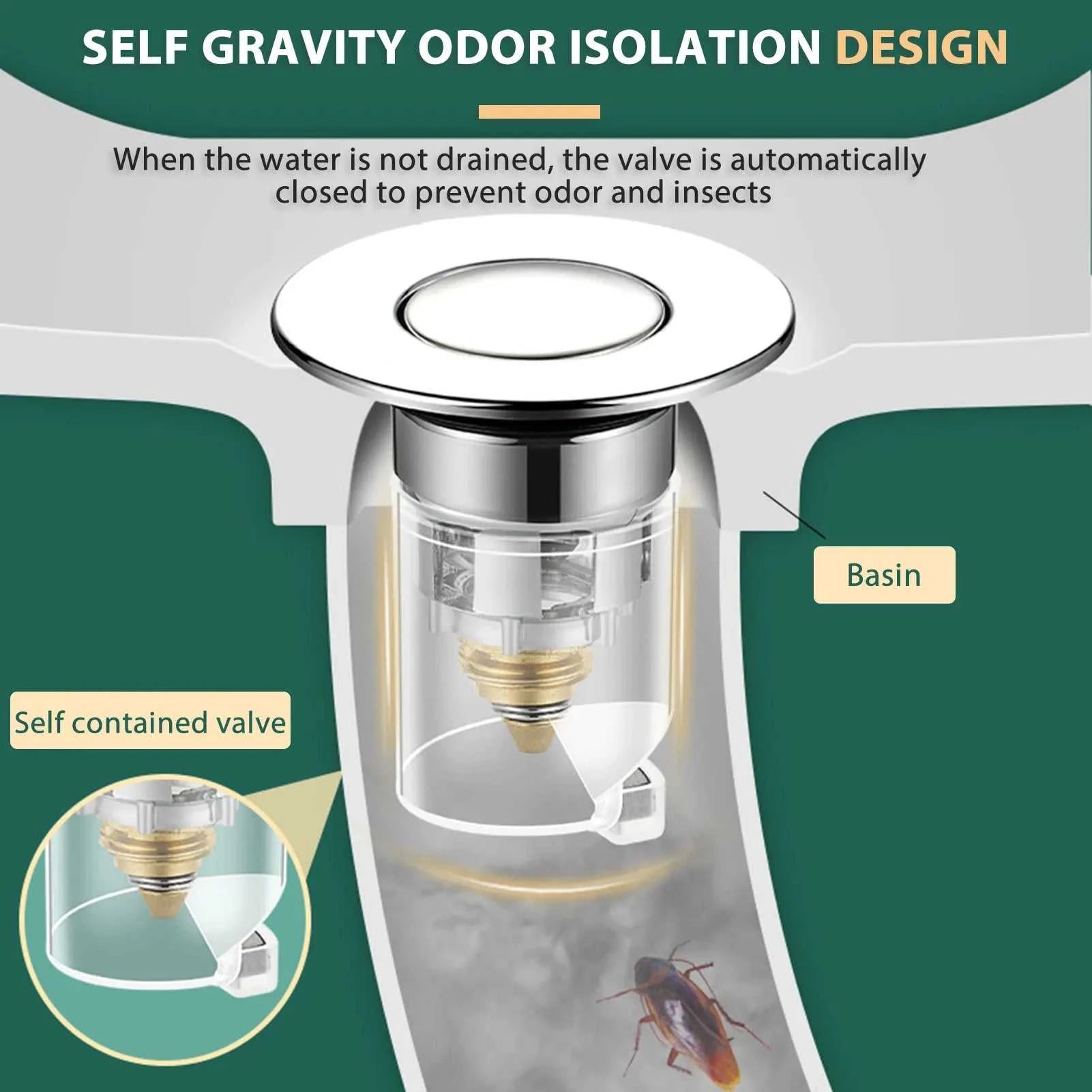 Universal Washbasin Leaking Stopper Push Type Bounces Drain Filter for Bathroom Kitchen The jack market .AU The jack market .AU Home $ 49 14:202675806#B
